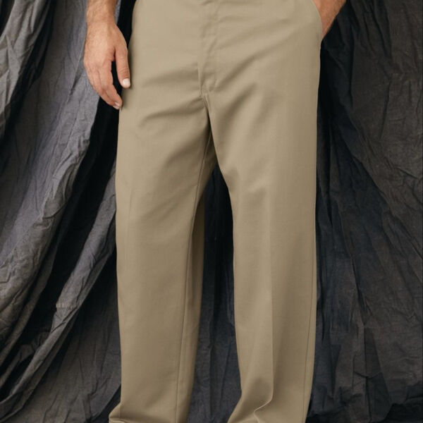 Plain Front Casual Cotton Pants Thumbnail